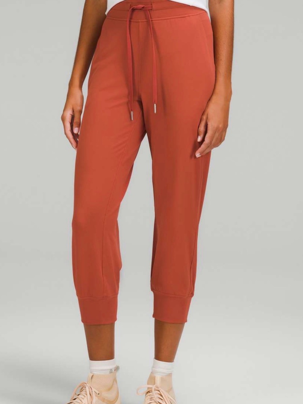 lululemon athletica orange Cropped Drawstring Track Pants